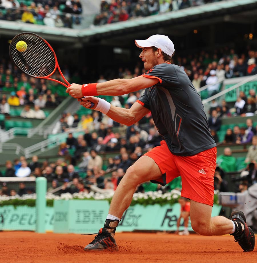 Andy Murray slides through the clay
