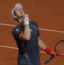 Andy Murray celebrates his win over Richard Gasquet