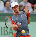 Andy Murray hits a forehand