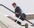 Steven Gerrard boards a plane