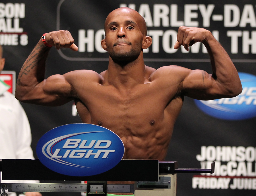 Demetrious Johnson at the weigh-in