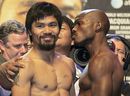 Timothy Bradley stares down Manny Pacquiao at the weigh-in