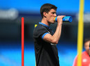 Martin Kelly takes a drink in training