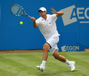 Andy Roddick stretches for the ball