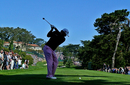 Graeme McDowell tees off at the 18th