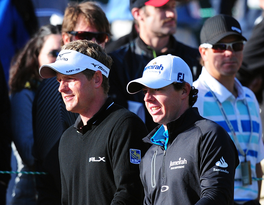 Luke Donald and Rory McIlroy put on their brave faces