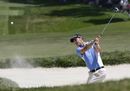 Martin Kaymer plays from a bunker