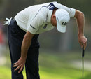 Jim Furyk reacts to a missed putt