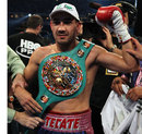 Humberto Soto poses with the WBC lightweight belt