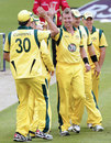 Brett Lee took two wickets in his first three balls