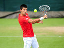 Novak Djokovic gets his eye in on the practice courts