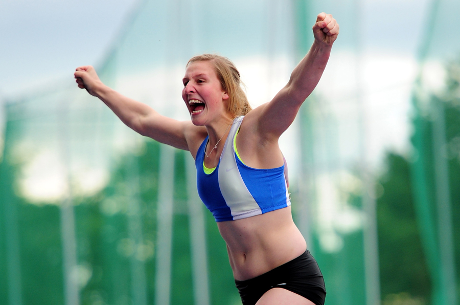 Holly Bleasdale set a new pole vault record on Sunday