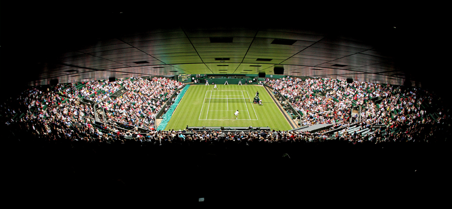 The view from the back of Centre Court