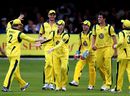 Steven Smith is congratulated by team-mates