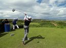 Rory McIlroy tees off during the pro-am for the 2012 Irish Open