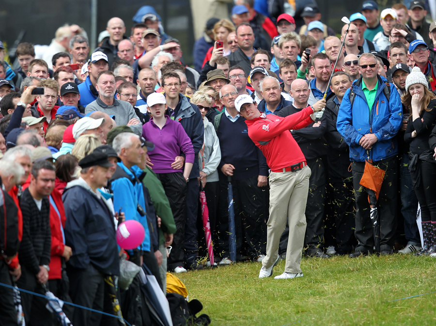 Rory McIlroy escapes from the rough