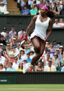 Serena Williams makes a little skip