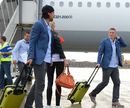 Germany's players arrive home