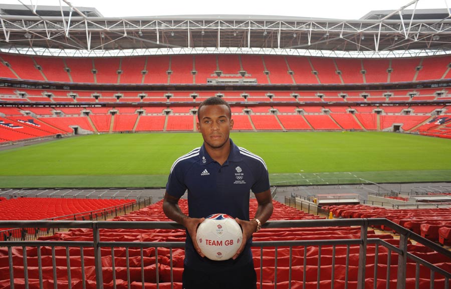 Ryan Bertrand poses at Wembley