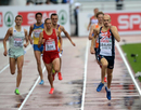 Gareth Warburton sprints for the line