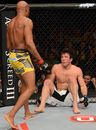 Anderson Silva stands over Chael Sonnen