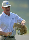 Ernie Els takes the headcover off his driver