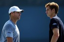 Andy Murray chats with coach Miles Maclagan