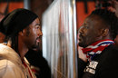 David Haye and Dereck Chisora stare off during a press conference