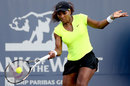 Serena Williams hits a groundstroke
