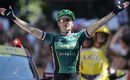 Thomas Voeckler crosses the finish line