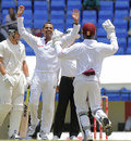 Sunil Narine celebrates his first five-wicket haul in Tests