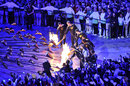 Seven youngsters light the Olympic cauldron