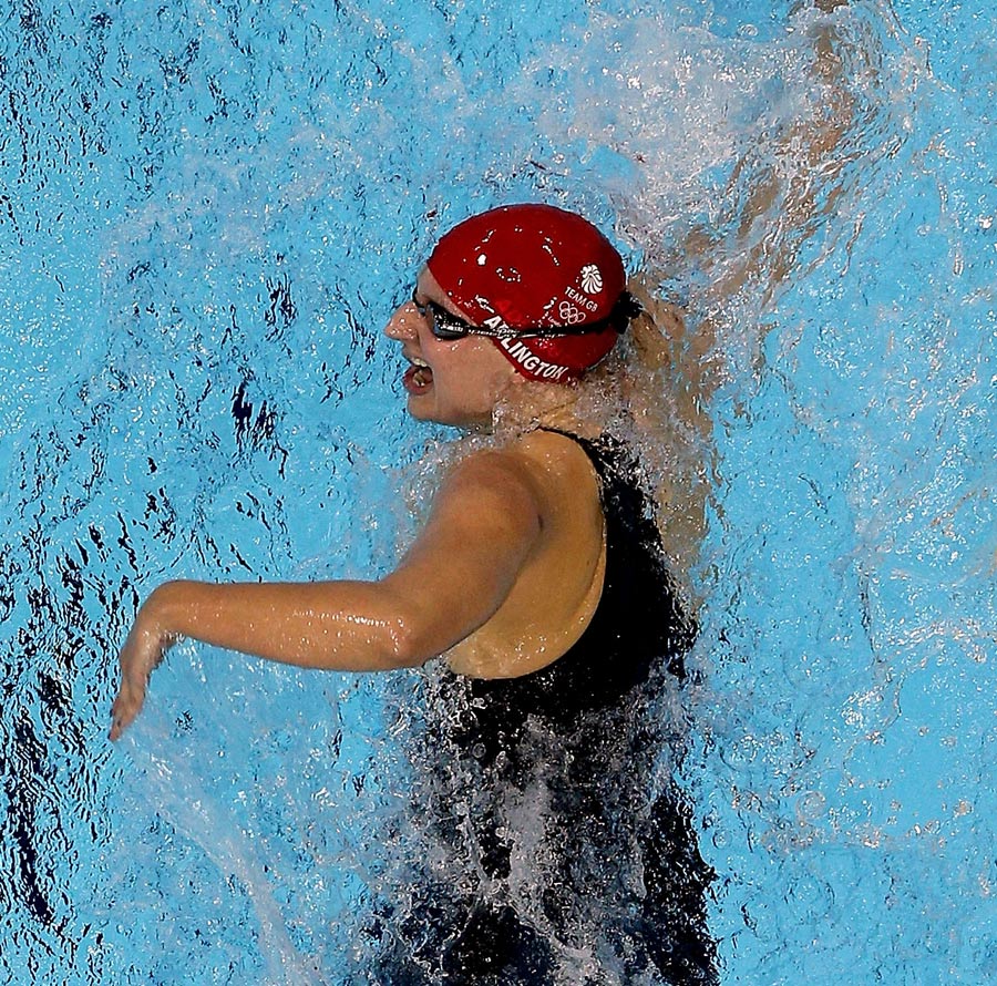 Rebecca Adlington competes in the women's 400m freestyle
