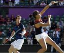 Andy Murray and Laura Robson compete against Max Mirnyi and Victoria Azarenka 