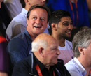 Prime Minister David Cameron and Amir Khan watch some boxing
