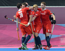 Team GB celebrate Iain Lewers' goal