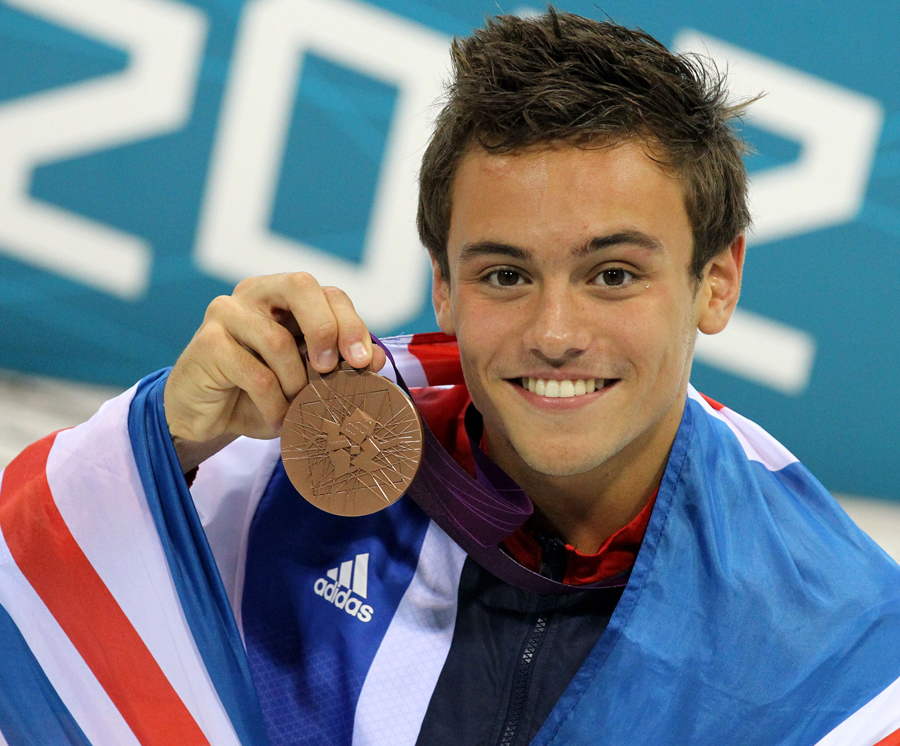 Tom Daley with his bronze medal