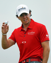 Rory McIlroy acknowledges the crowd