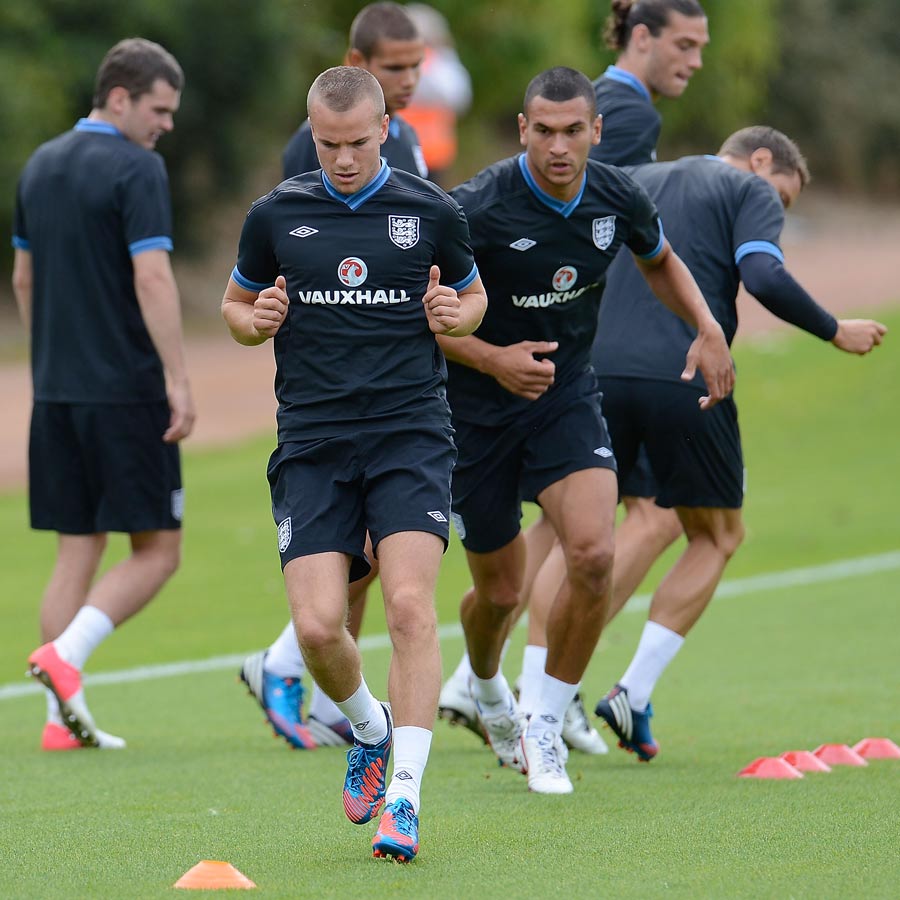 Tom Cleverley during England training