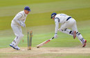 Michael Bates is run out by Gerard Brophy