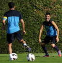 David Villa enjoys training