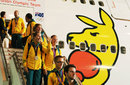 The Australian Olympic team arrive back in Sydney