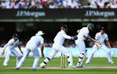 Hashim Amla was watchful in defence early on