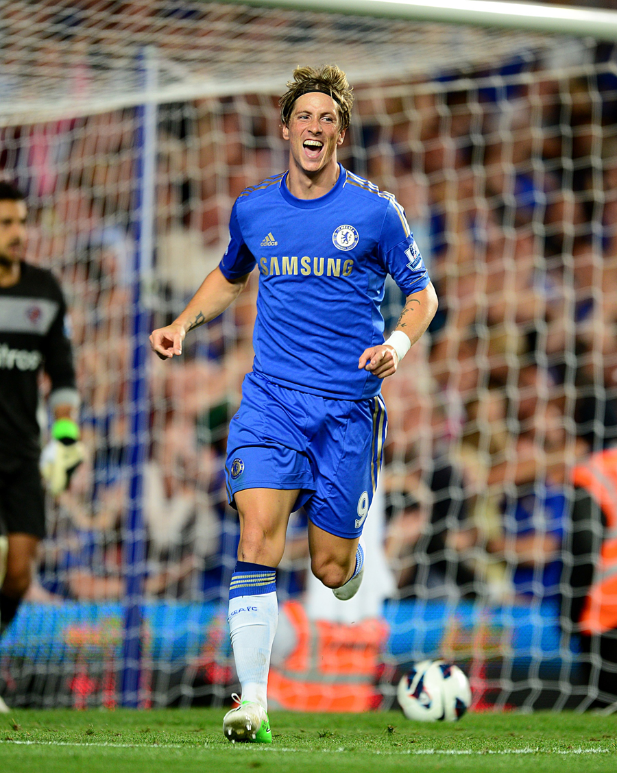 Fernando Torres celebrates his important goal