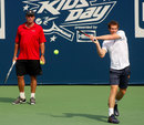 Andy Murray trains under the watchful eye of Ivan Lendl