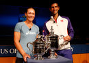Sam Stosur and Novak Djokovic attend the draw ceremony