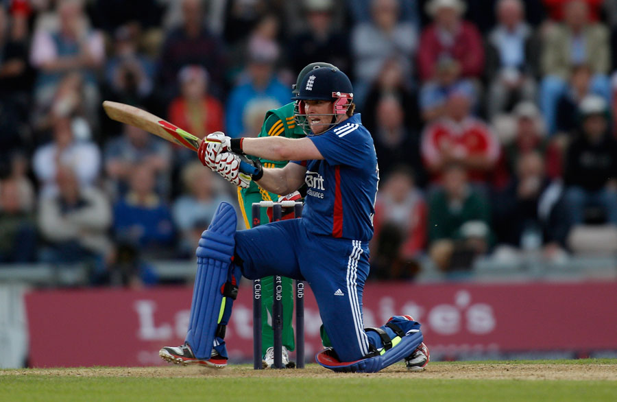Eoin Morgan struggled to time the ball during his stay at the crease