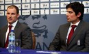 Andrew Strauss and Alastair Cook at a press conference at Lord's