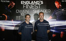 Michael Owen poses for photos with Alan Shearer