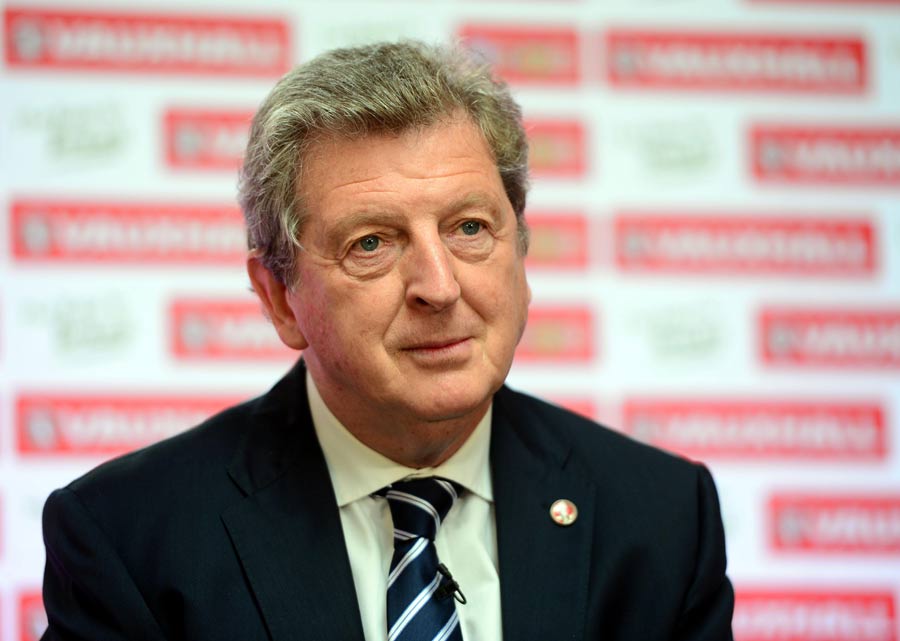 Roy Hodgson listens to his questioner